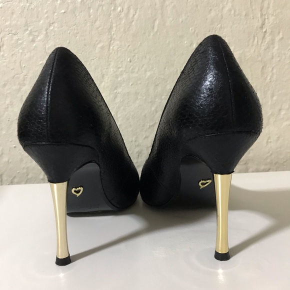 Thalia Sodi Black and Gold Heels Size 6 - Picture 3 of 9